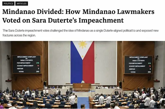 Mindanao Divided: How Mindanao Lawmakers Voted on Sara Duterte’s First Impeachment image