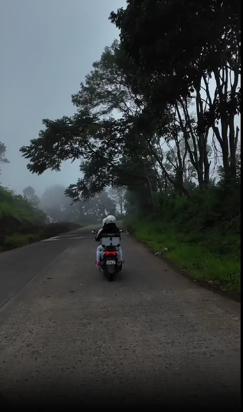 7-second foggy motorcycle ride on the way home from Camp Sabros.
