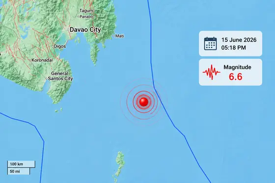 Sarangani Earthquake Watch: M6.4 Aftershock Hits June 15 as Sequence Crosses 6,000 image